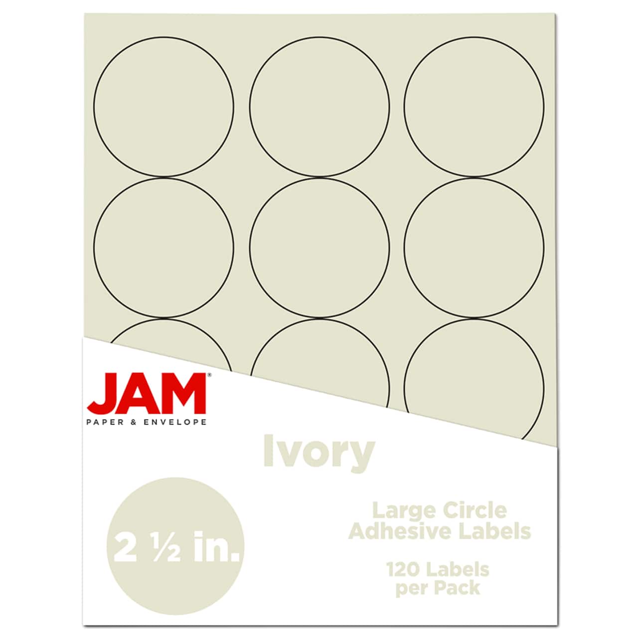 JAM Paper 2.5" Circle Product & Container Labels, 120ct.